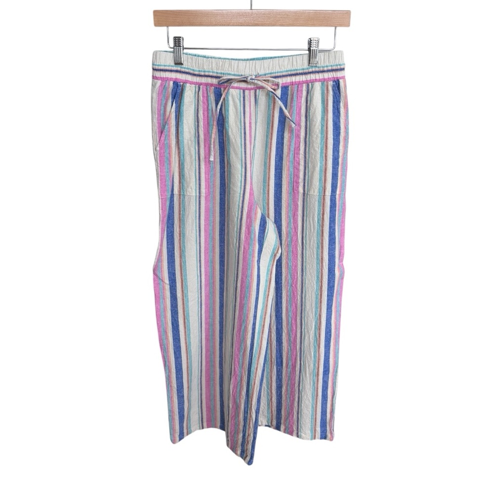 Style & Co Women's Linen Blend Stripped Pants Size S